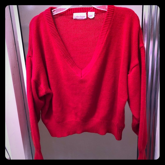 🆒 ❤️ VINTAGE SWEATER Red Size L❤️ - Picture 1 of 5